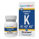Superior Source Advanced Triple K - Bone Health & Strength Support Supplement - Immuniteettituki Formula K1 & K2 - Vitamiini Aids Kalsiumia imeytyy - 30 Instant liuottaa Tabletit