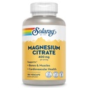 SOLARAY Magnesiumsitraatti 400 mg - Magnesium täydentää - Luun terveys, lihasten, rentoutumista ja sydämen terveys tuki - tehostettu imeytyminen, vegaaninen, Gluteeniton, 60 päivän takuu, 60 tarjoilua, 180 VegCaps