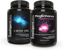 Intelligent Labs 2-in-1 Bundle of MagEnhance Supplement (kun magnesium L-treonaatti, Glycinate & Taurate) ja 5MG 5-MTHF Methylfolate kuten Quatrefolic Acid® (MTHFR Supplement for Methylation Support)