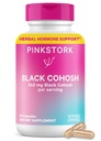 Vaaleanpunainen Stork Black Cohosh täydentää naisille - 540 mg puhdas musta Cohosh perimenopaussit, vaihdevuodet Tuki - 30 kapselia