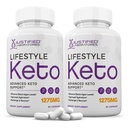 Justified Laboratories (2 pakkaus Lifestyle Keto pillereitä 1275MG Uusi & Parannettu Formula sisältää Apple Sider Viinietikka Extra Neitsyt Olive Oil Powder Vihreä Tea Leaf 120 kapselia