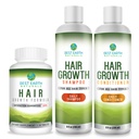 Best Earth Naturals hiusten kasvukäynnistin asettaa hiusten kasvu vitamiinit, shampoo ja hoitoaine