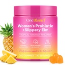 Feminin Probiotics Gummies,Vaginal Women Probiotic, Feminine Balance pH Gummies för hälsosam lukt, förbättra immun, stödja vaginal hälsa, med Slippery Elm (60 Gummies)