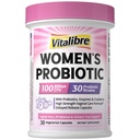 Vitalibre Probiootit naisille 30 kanta, 100 miljardia PMY emätinprobiootit digestiivisten entsyymien kanssa, prebiootit & karpalo virtsateiden hoitoon, pH-tasapaino, 30 kasviskapselia