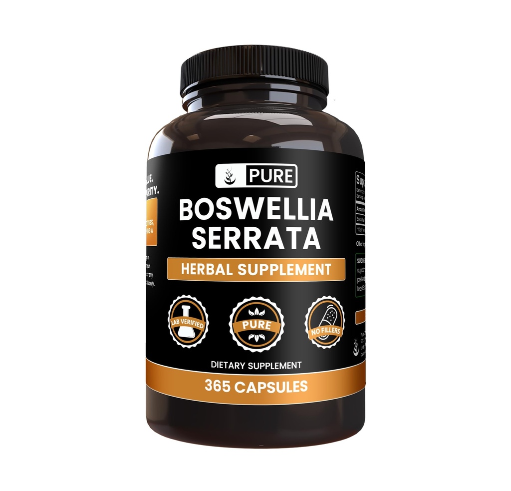 Rena originalingredienser Boswellia Serrata (365 kapslar) Inga magnesium eller risfiller, alltid rena, labb verifierade