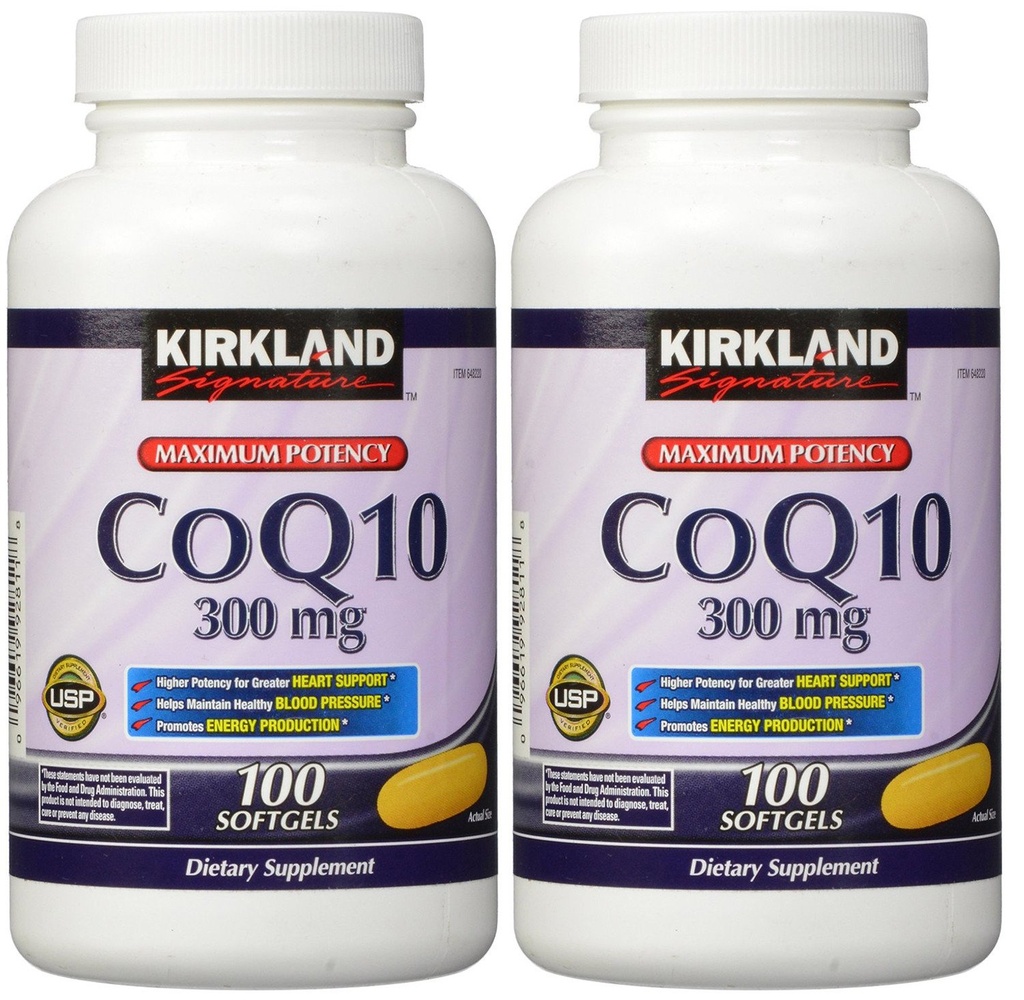 Kirkland wcaqZ, COQ10 300 mg 100 Softgels (pakkaus 2)