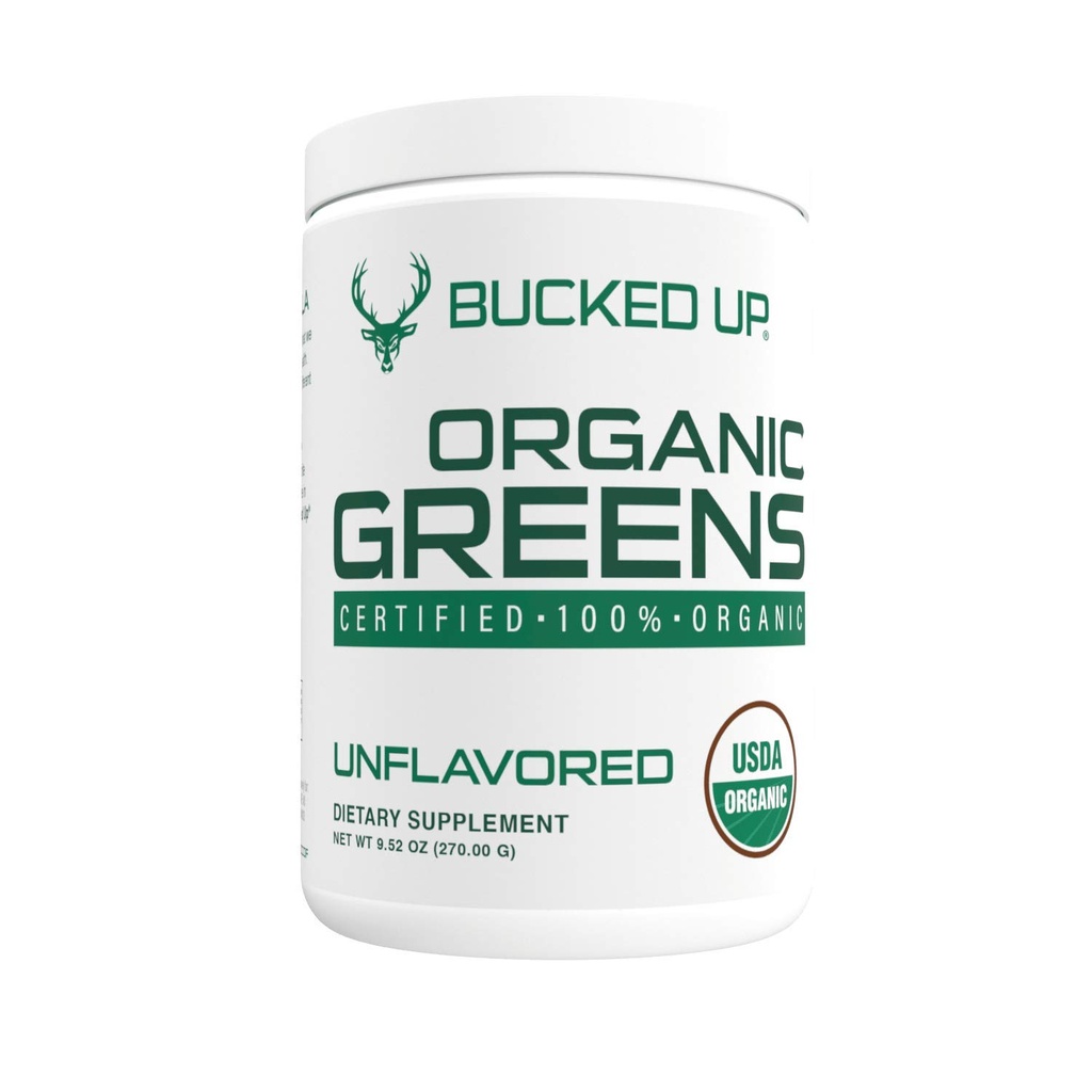 Vihreät Superfood Powder Mautonta 8 Eniten sekoitettuja vihanneksia 100% Certified 100% Organic Klorella, Pinaatti, Kale, Spirulina, Alfalfa, Parsakaali, Vehnän ruoho, & Ohra Ruoho 30 SERV 9,52 OZ