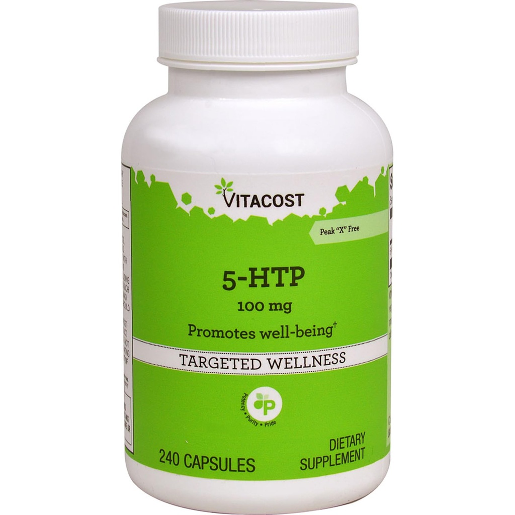 Vitacost 5- HTP - 100 mg - 240 kapselia