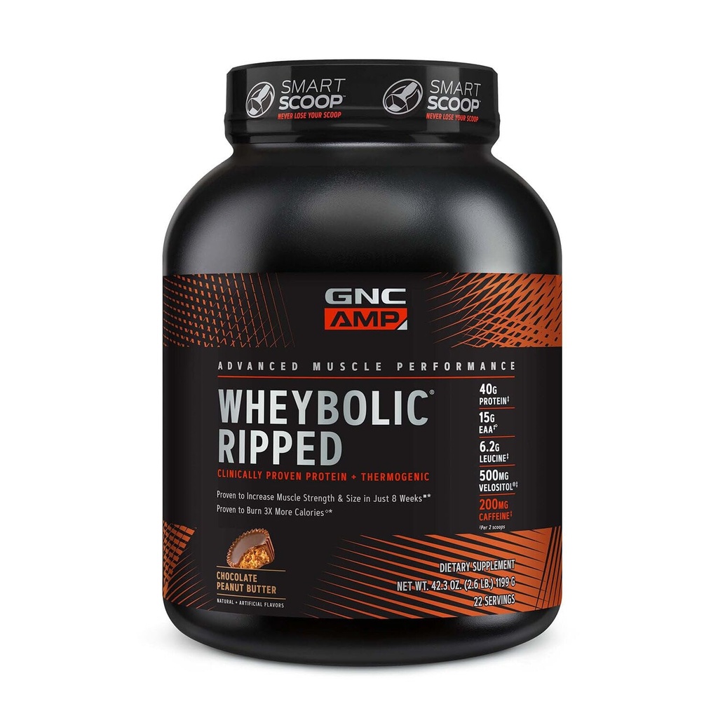 GNC AMP Wheybolic Ripped - suklaa maapähkinävoi (22 tarjoilua)