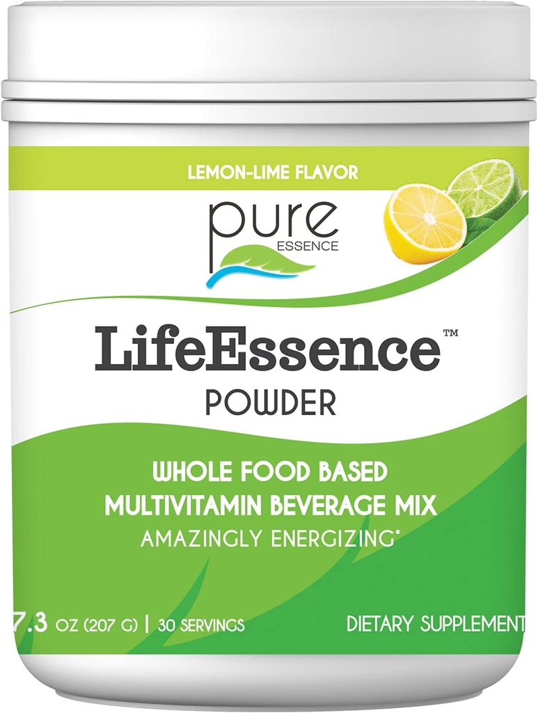 Rena Essence Labs LifeEssence Multivitaminpulver för män och kvinnor, naturligt växtbaserade tillskott med vitamin D3, B12 och Biotin, Energizing Whole Food Based Powder Mix, 7.3 oz
