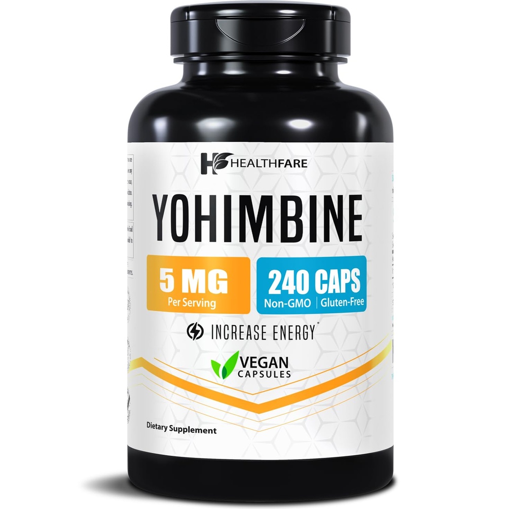 Healthfare Yohimbine HCL 5mg ... 240 Vegaanikapselia...