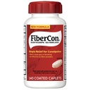 FiberCon Fiber Therapy Coated Caplets, Safe, Simple & Comfortable Insoluble Fiber for Bowel Irregularity, Bekväm förstoppningshjälp med ingen gas eller uppblåsthet, 140 Caplets