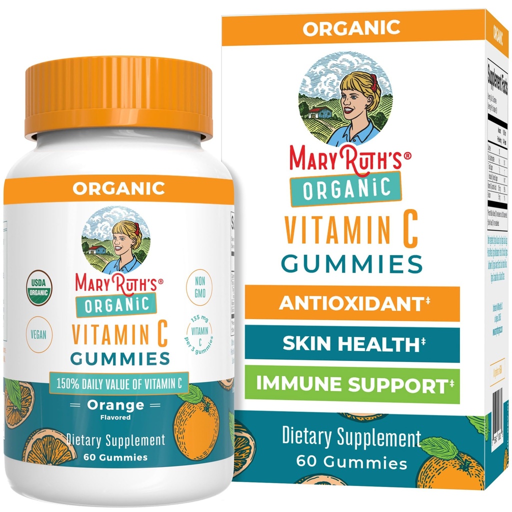 MaryRuth Organics Aikuinen C-vitamiini Gummies ... USDA Organic ... Vegaani C-vitamiinin Gummit ikäisille 14+...