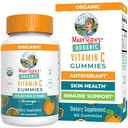 MaryRuth Organics Adult Vitamin C Gummies | USDA Organic | Vegan Chewable Vitamin C Gummies for Ages 14+ | för Immune Support & Overall Wellness | Vegan | Non-GMO | Orange smak | 60 greve