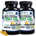 (Pack of 2) Natural Antarktis Wild Caught Omega 3 Fish Oil DPA-EPA-DHA täydennysosa 2 900 Milligrammia Triple Strength Ultra Puhdasta SoftGels - No Fish Maisting Burps