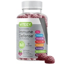 Vitey Multivitamiini Gummies 8 in 1 Immuunituki täydentää probiootit - Immuuni Boosters aikuisille & Teini - Kasvissyöjä, Liivate, GMO vapaa - Pureskeltava Berry Flavored Pectin immuuni puolustus