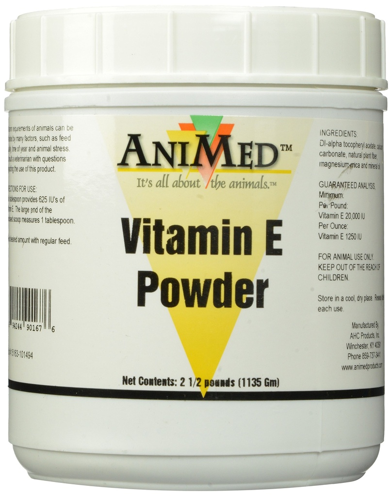 AniMed-vitamiini E -jauhelisä hevosille, 2,5-kiloinen