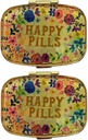 AmyZone Metal Pill Organizer Travel Friendly Portable Compact Pill Box Söpö pilleri tapauksessa pitää vitamiineja / Tylenolia / kalaöljyä / täyteaineita / tablet laukku / tasku [Hyvää pillereitä 2 kpl sisällä)