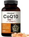 NatureBell CoQ10 100mg Omega 3, 240 kapselia Stable High Absorptiolomake ...