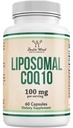 Liposomal CoQ10-lisä antioksidantti- ja energiatukea varten (100 mg/annos, 60 päivän toimitus), kolmannen osapuolen testaama, vegaaninen turvallinen, ei-GMO-yhdistetty kaksinkertainen puu