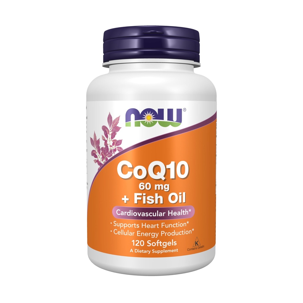 NYT Ruokalisät, CoQ10 60 mg Omega 3 -kalaöljyllä, sydän- ja verisuoniterveys*, 120 Softgelia