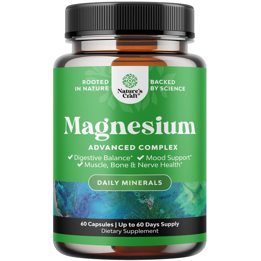 Korkea Imeytyminen Magnesium Complex Supplement - Magnesiumoksidi 500 mg kanssa Citraatti 500 mg unen ja mielialan tukea - Pure Citraatti per tarjoilu lihaksen vatsan ja digestion