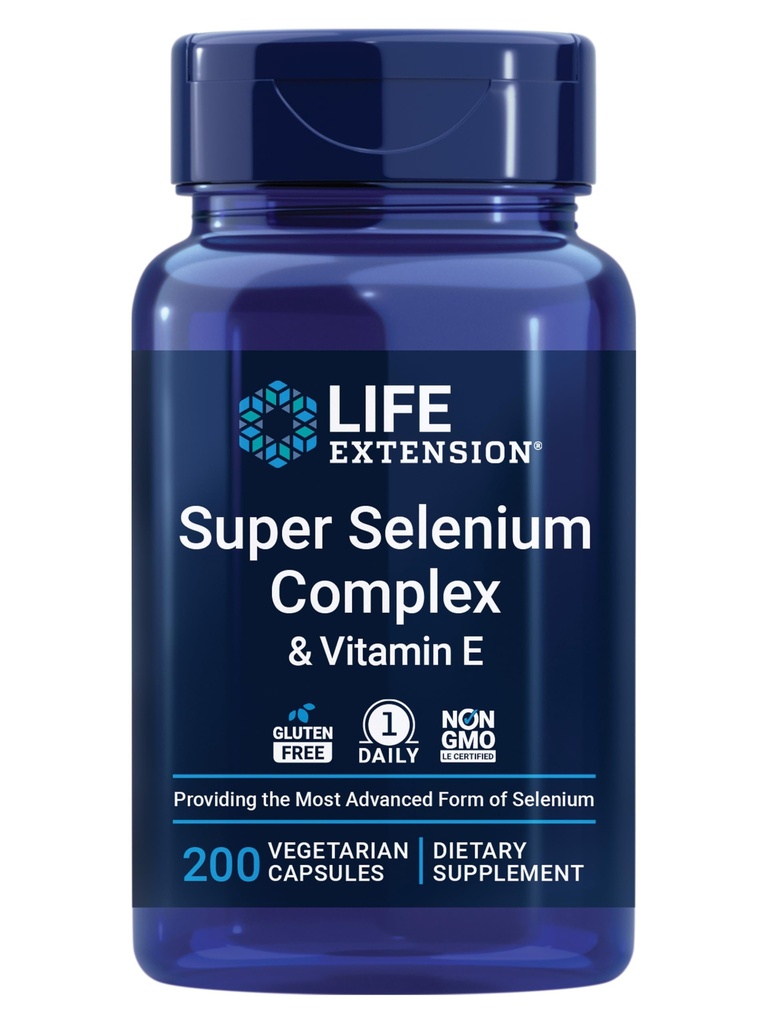 Life Extension Super Selenium Complex, 200 mikrog ... 3 Seleeniä, E-vitamiinia...