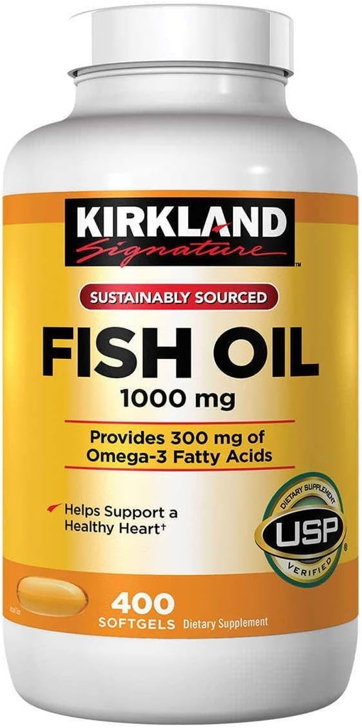 Omega-3 Fiskolja koncentrerar 1000 Mg., 400 Softgels