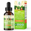 Lapset DHA Omega 3 Drops - rasvahapot Omega 3 6 9 aivoihin, Immuunin vahvuus & Vision - Ravitsemus DHA lapsille terveelle hermostolle & Focus Support - Liquid Supplement with EPA & ALA - 2 Fl Oz