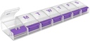 EZY Dose Weekly (7-päivä) Pilleri tapauksessa, lääkesuunnittelija, päivittäinen vitamiini Organizer Box, X-suuri Push-painike Osastot, Kätevä ja helppo käyttää, Niveltulehdus Ystävällinen, Selkeä Lids, Väri Toukokuu Vary, BPA vapaa
