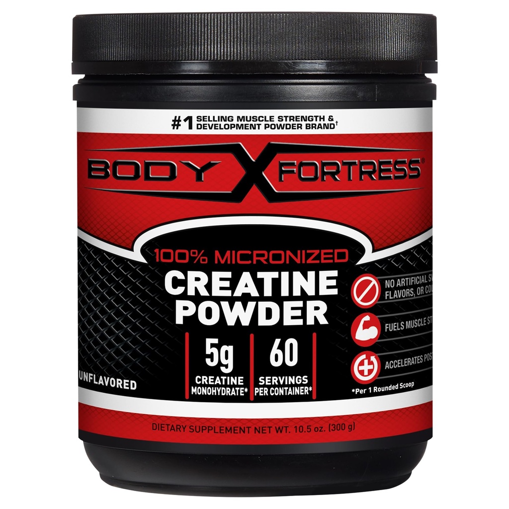 Body Linnoitus 100% Creatiini Monohydraatti Powder - makuamaton Micronized Creatiini täydentää lihasten kasvua, vahvuus & Recovery, Pre workout & post harjoitus naisille ja miehille - 5g per Scoop