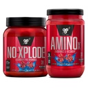 BSN harjoitus Bundle NO XPLode Pre workout Powder Blue Raz, 30 Palvelee AMINO X Lihas Recovery Intra workout tuki, kofeiiniton Blue Raz, 30 tarjoilua
