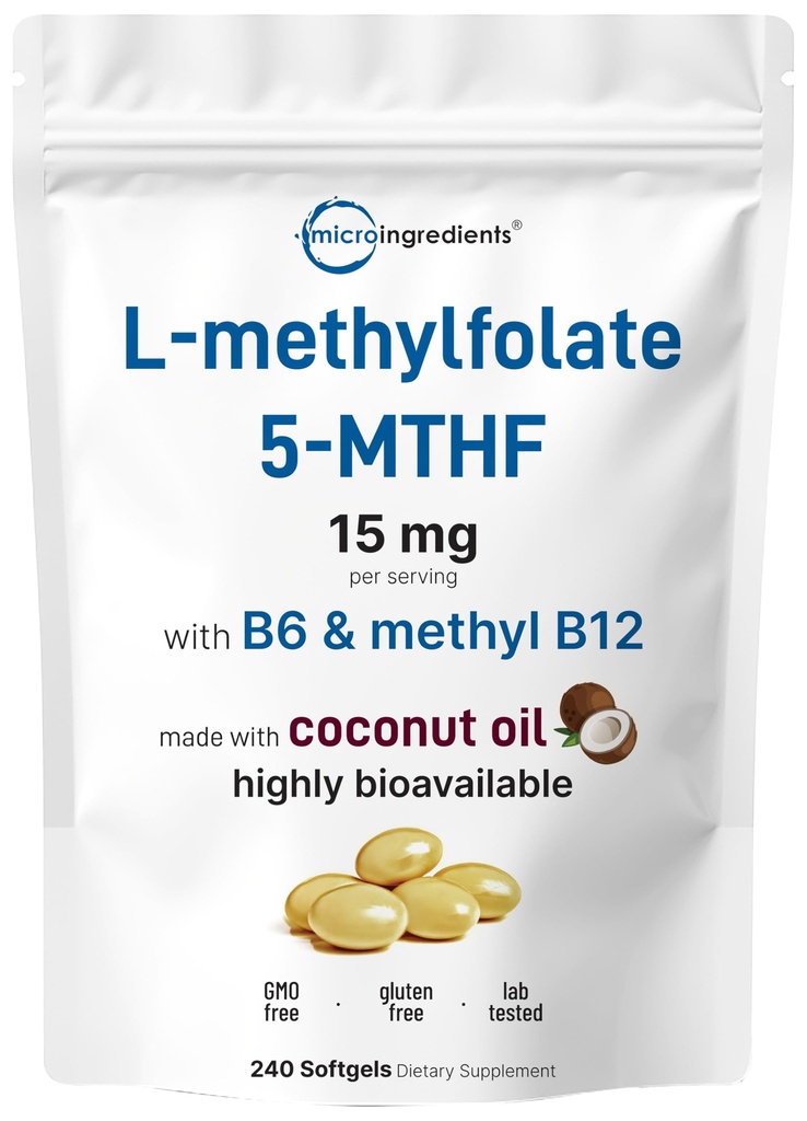 Mikroaineet L Methylfolate 15mg, 240 Softgels 