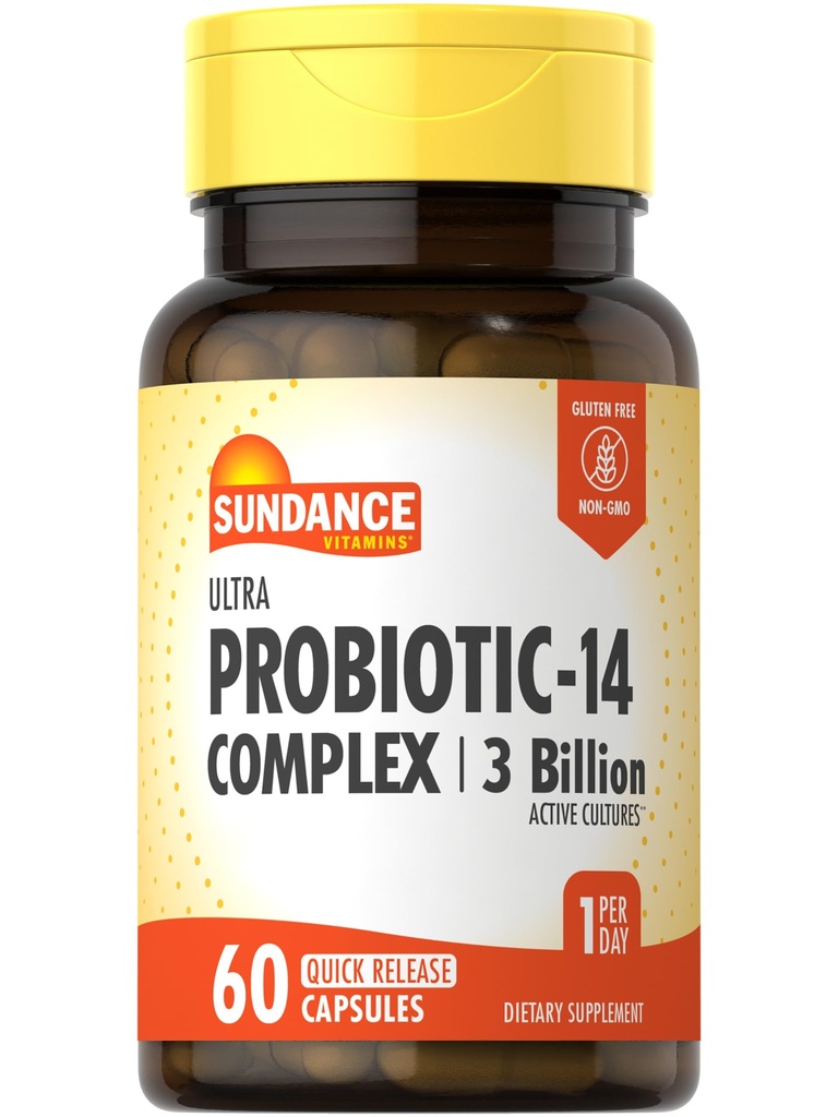 Sundance Probiootti-14 Complex ... 3 miljardia aktiivista kulttuuria... 60 kapselia...