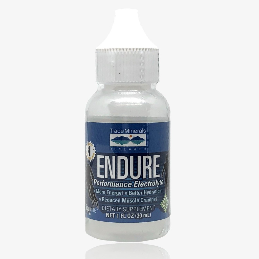 Trace Minerals Endure - Liquid Mineral Absorption Support Supplement - Electrolyte Supplement of Aid Hydration & Healthy Energy - Performance Support with Magnesium & Kloridi - 1 fl oz (48 Servings)