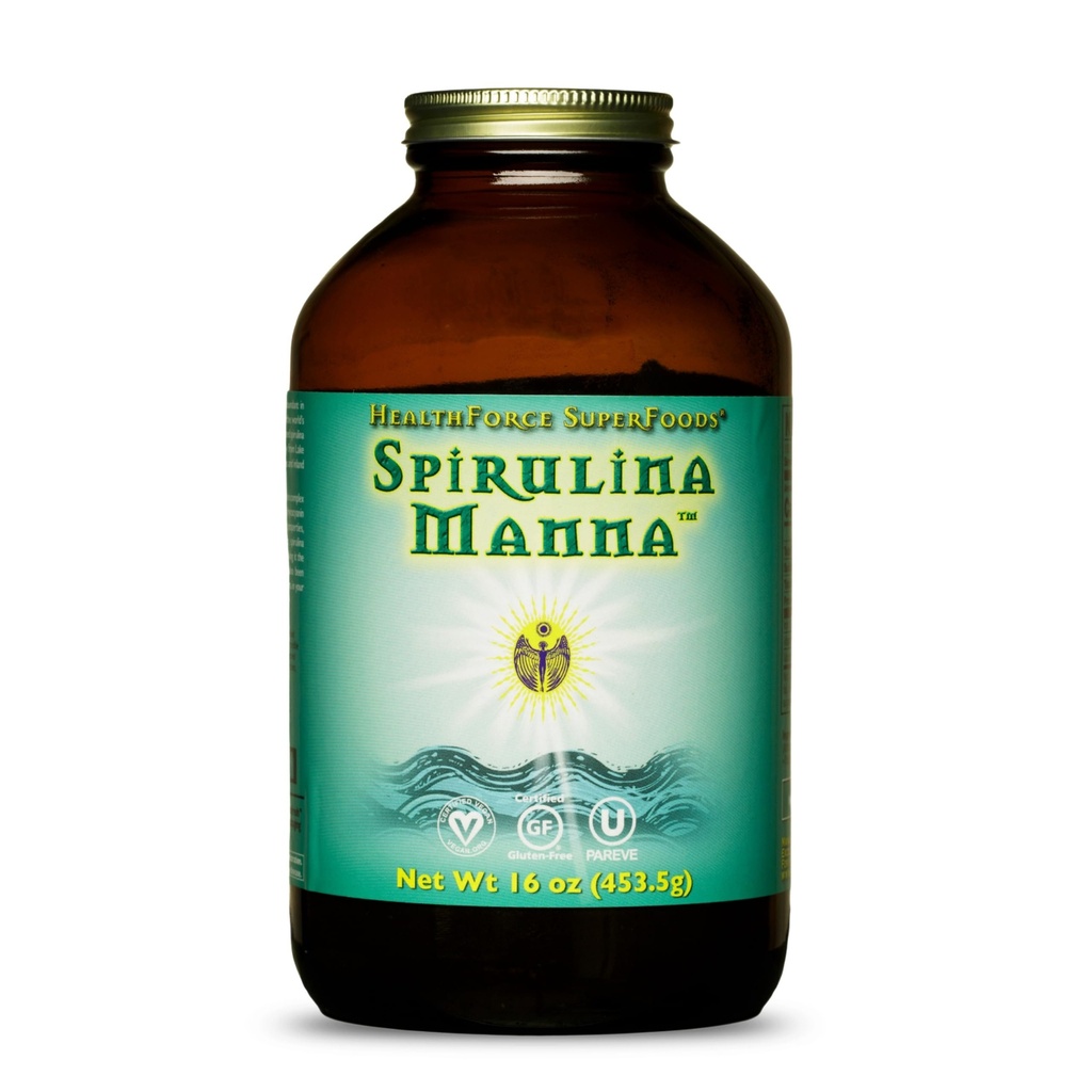HealthForce Super Foods Spirulina Manna - Jauhe - 16 Oz