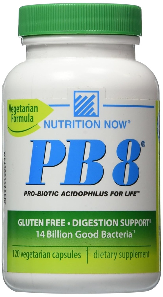 Nyt PB 8 Pro-Biotic Acidophilus kapselit, kasvissyöjä, 120-Count pullot 60 tarjoilua