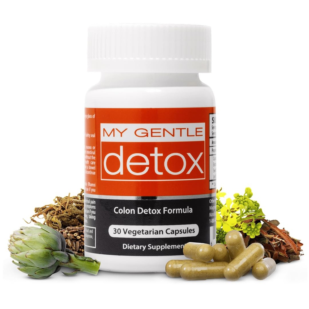 Herbal Nitro My Gentle Detox - Hellä ummetus helpotus naisille ja miehille - Ota yöllä, kakka seuraavana päivänä - 100% luonnollinen Colon Detox täydentää vähemmän turvotusta, kaasu, epämukava (30 Ct)