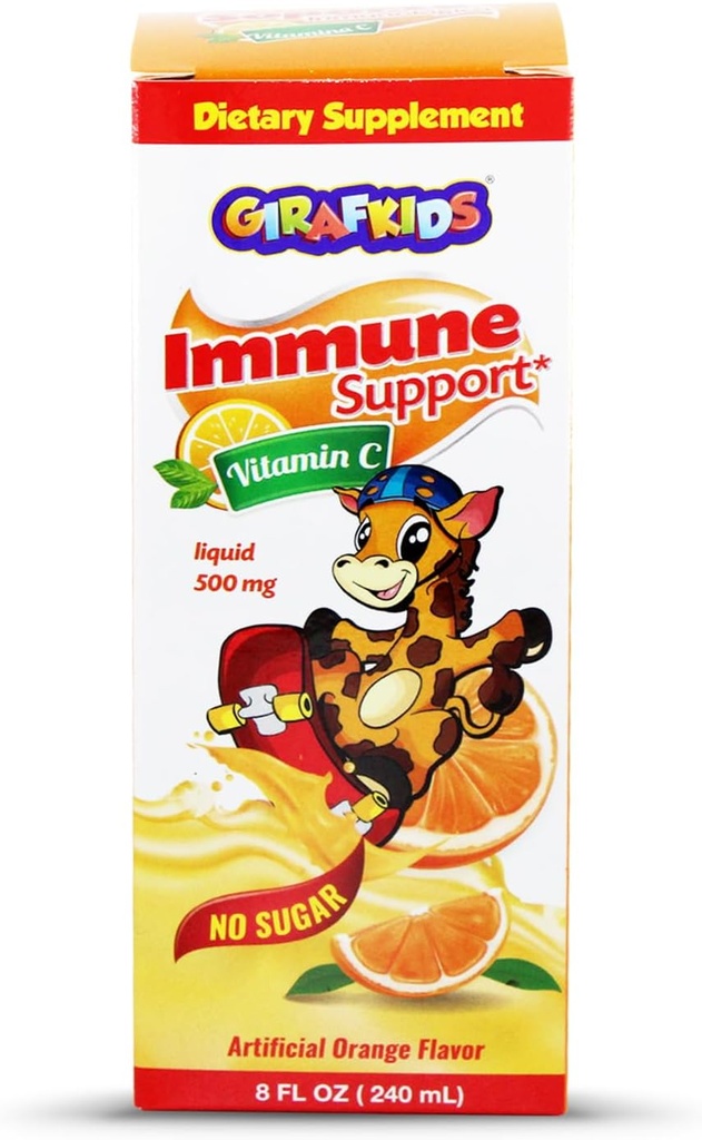 GirafKids Liquid C-vitamiini lapsille ikäisille 4+ ... 8 Fl Oz, 500mg...