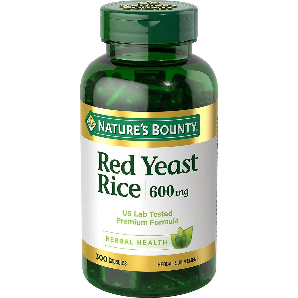 Naturens Bounty Red Yeast Rice 600 mg kapslar 250 ea (Pack of 2)