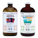 LIQUIDHEALTH Kalsium Magnesiumvitamiinit & Daily Multi Minerals Liquid Supplement Bundle aikuisille - Immunojärjestelmä, Bone & Joint Support, parantaa liikkuvuutta, lisätä energiaa - Vegan, ei-GMO, USA Made