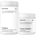 Hetkellinen kreatiini Monohydraatti Powder & Grass-Fed Collagen Peptides Powder Stack - Tukee Vahvuus, Lean Lihas, & Recovery - FORTIGEL & C-vitamiini hiukset, iho, kynnet, ja yhteinen terveystuki