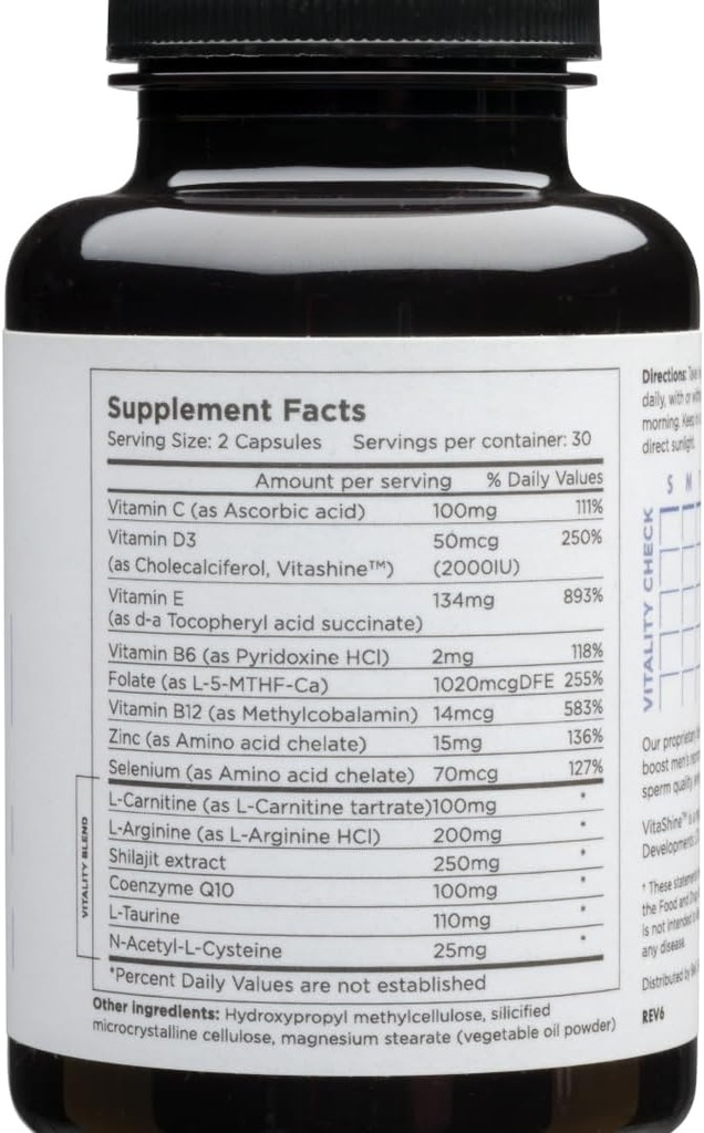 Beli men Prenatal multivitamiini Preconception hedelmällisyys tuki, parannettu siittiöiden terveys, siittiöiden määrä & motiliteetti, testosteroni, 60 kapselia E-vitamiini, B6, B12, sinkki, Folaatti & CoQ10, 30 päivän toimitus