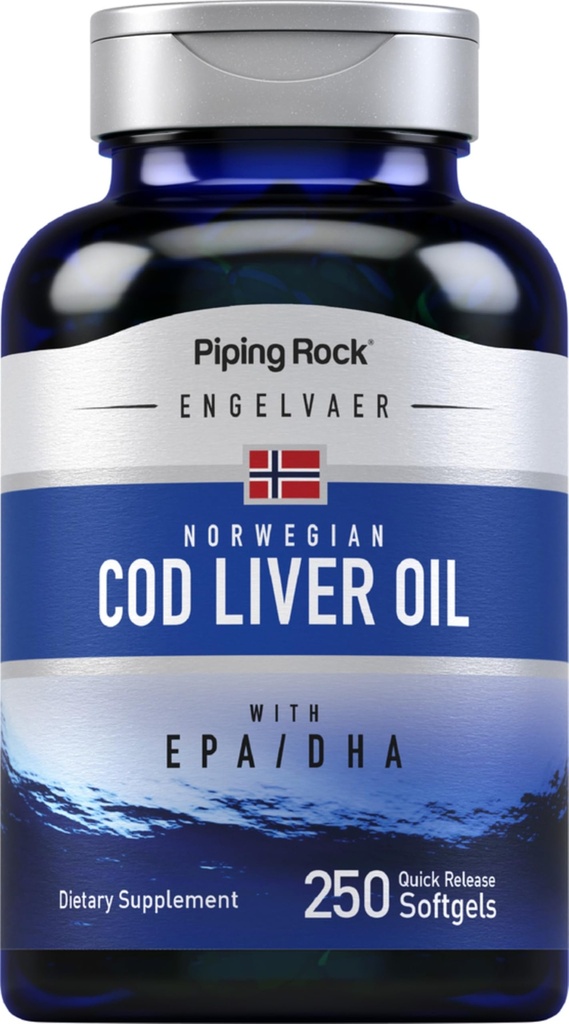 Piping Rock Cod Liver Oil Softgels 250 Count ...