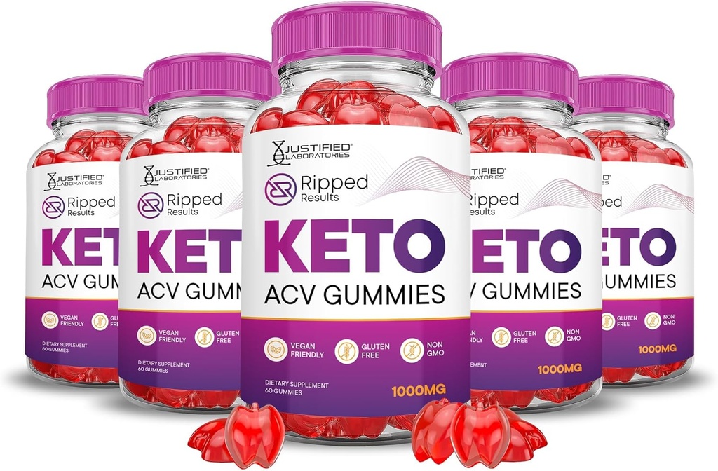 Justifed Laboratories (5 Pack repäisty tulokset Keto ACV Gummies Advanced Formula 1000MG repi tulokset Muotoiltu Pomegranate Beet Juice Powder B12 Vegan Non GMO 300 Gummys