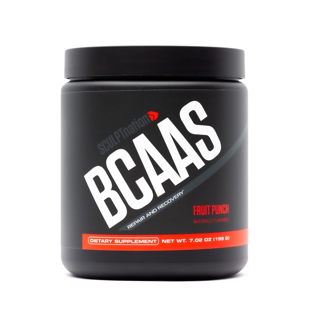 Veistos Nation by V Shred BCAA Powder - Tehokas Aminohapot Blend tukemaan Recovery and Endurance, Branch Chain Essential Amino Acids, Fruit Punch - 30 Tarjoilut