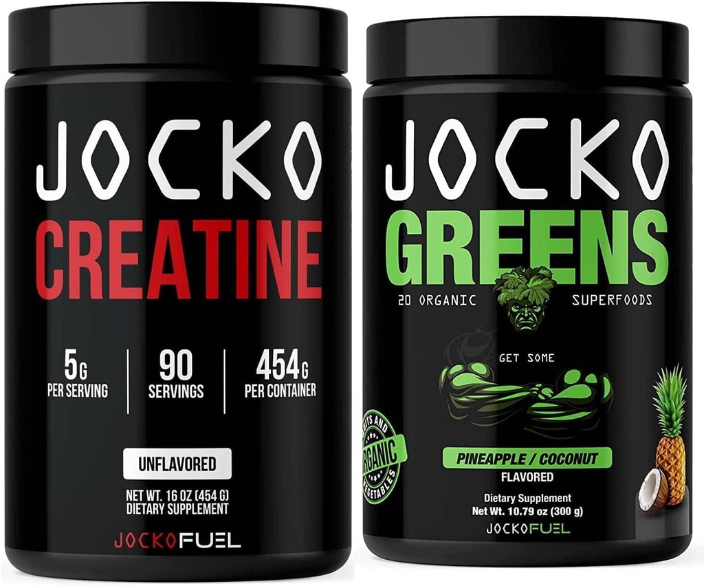 Jocko Fuel Greens & Creatine Bundle - Greens & Superfood Powder + Kreatinpulver