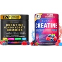 Kreatinmonohydrat Gummies för män och kvinnor, 9000MG Creatine Gummies Sugar Free -BCAA 2:1, B12 B6 för ökad styrka, fokus och uthållighet, Vegan, icke-GMO