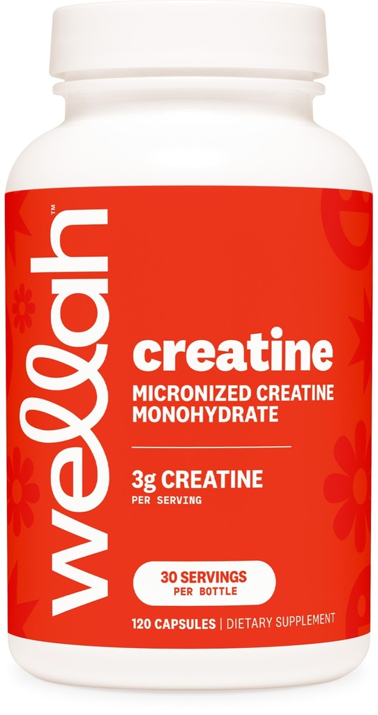 Wellah Creatiini Monohydraattikapselit (3000 mg) 120 kapselia - mikronoitu kreatiini, 30 tarjoilua