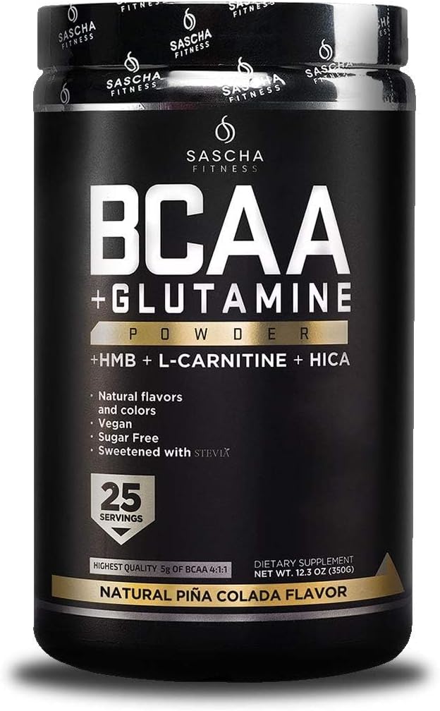 SASCHA FITNESS BCAA 4:1:1 + Glutamiini, HMB, L-karnitiini, HICA 